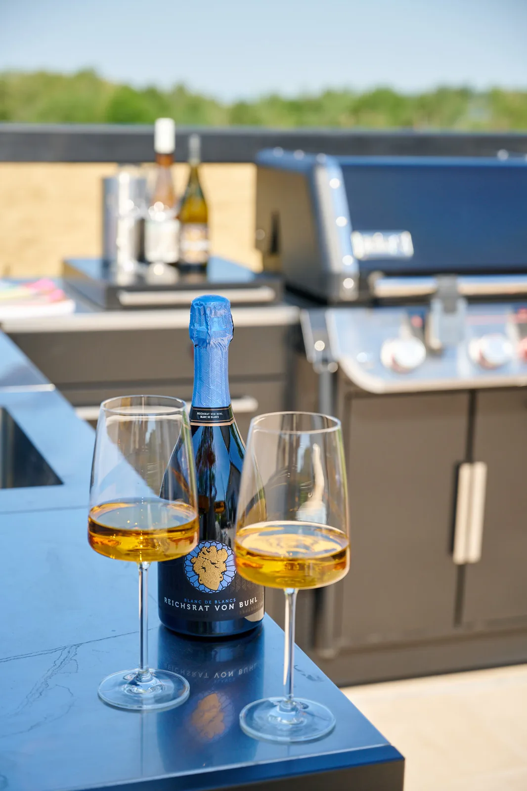 Wellnessgarten: Outdoor-Küche mit Aperitif
